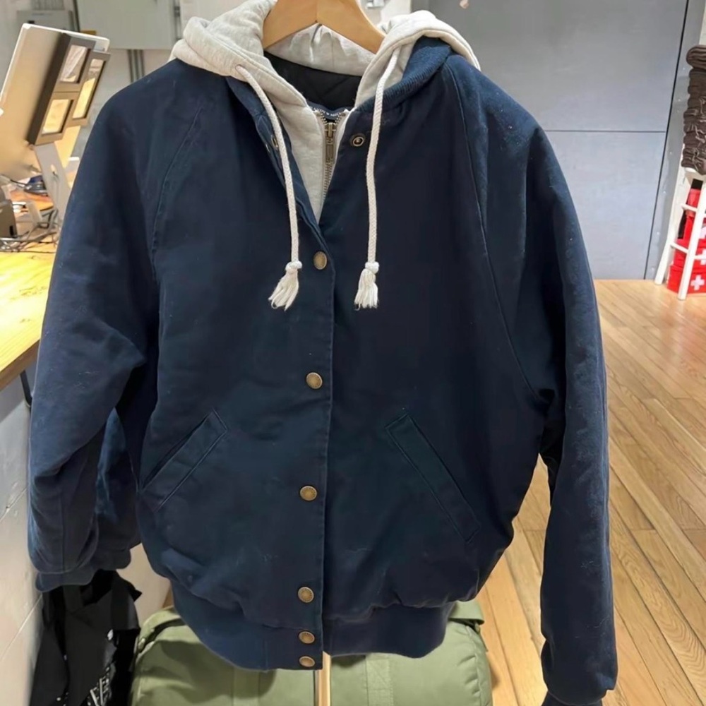 Navy Blue bomber Jacket - Picture 2 of 4